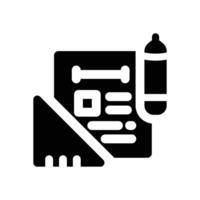 project glyph icon. Strong and solid icon for websites, mobile interfaces, presentations, and visual branding. High quality and easy to edit. vector