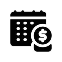 salary glyph icon. Strong and solid icon for websites, mobile interfaces, presentations, and visual branding. High quality and easy to edit. vector