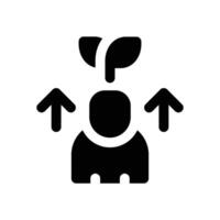 personal development glyph icon. Strong and solid icon for websites, mobile interfaces, presentations, and visual branding. High quality and easy to edit. vector