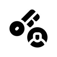 key person glyph icon. Strong and solid icon for websites, mobile interfaces, presentations, and visual branding. High quality and easy to edit. vector