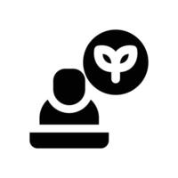 profile growth glyph icon. Strong and solid icon for websites, mobile interfaces, presentations, and visual branding. High quality and easy to edit. vector