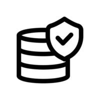 secure data line icon. Clean and minimalist icon for websites, mobile apps, presentations, and logos. Fully scalable and customizable for any project. vector