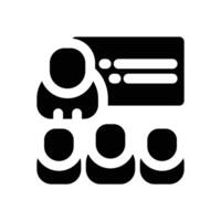 meeting glyph icon. Strong and solid icon for websites, mobile interfaces, presentations, and visual branding. High quality and easy to edit. vector
