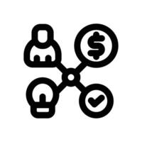 business model line icon. Clean and minimalist icon for websites, mobile apps, presentations, and logos. Fully scalable and customizable for any project. vector
