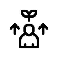 personal development line icon. Clean and minimalist icon for websites, mobile apps, presentations, and logos. Fully scalable and customizable for any project. vector