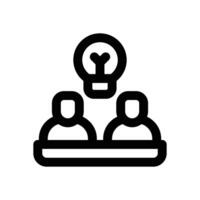 brainstorming line icon. Clean and minimalist icon for websites, mobile apps, presentations, and logos. Fully scalable and customizable for any project. vector