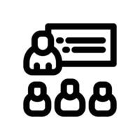 meeting line icon. Clean and minimalist icon for websites, mobile apps, presentations, and logos. Fully scalable and customizable for any project. vector