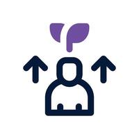 personal development dual tone icon. Sleek and modern icon for websites, mobile apps, marketing materials, and corporate design. Fully scalable and ready to use. vector