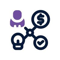 business model dual tone icon. Sleek and modern icon for websites, mobile apps, marketing materials, and corporate design. Fully scalable and ready to use. vector