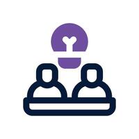 brainstorming dual tone icon. Sleek and modern icon for websites, mobile apps, marketing materials, and corporate design. Fully scalable and ready to use. vector
