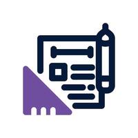 project dual tone icon. Sleek and modern icon for websites, mobile apps, marketing materials, and corporate design. Fully scalable and ready to use. vector