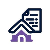 property contract dual tone icon. Sleek and modern icon for websites, mobile apps, marketing materials, and corporate design. Fully scalable and ready to use. vector