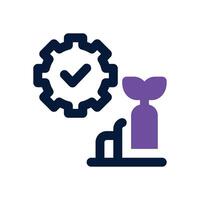 execution dual tone icon. Sleek and modern icon for websites, mobile apps, marketing materials, and corporate design. Fully scalable and ready to use. vector