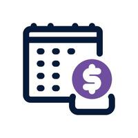 salary dual tone icon. Sleek and modern icon for websites, mobile apps, marketing materials, and corporate design. Fully scalable and ready to use. vector