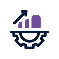 optimization dual tone icon. Sleek and modern icon for websites, mobile apps, marketing materials, and corporate design. Fully scalable and ready to use. vector