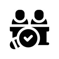 competitive analysis glyph icon. Strong and solid icon for websites, mobile interfaces, presentations, and visual branding. High quality and easy to edit. vector