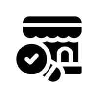 sales analysis glyph icon. Strong and solid icon for websites, mobile interfaces, presentations, and visual branding. High quality and easy to edit. vector