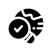 global research glyph icon. Strong and solid icon for websites, mobile interfaces, presentations, and visual branding. High quality and easy to edit. vector