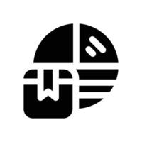 market share glyph icon. Strong and solid icon for websites, mobile interfaces, presentations, and visual branding. High quality and easy to edit. vector