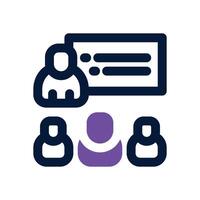 meeting dual tone icon. Sleek and modern icon for websites, mobile apps, marketing materials, and corporate design. Fully scalable and ready to use. vector