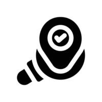 location analysis glyph icon. Strong and solid icon for websites, mobile interfaces, presentations, and visual branding. High quality and easy to edit. vector