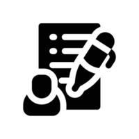survey glyph icon. Strong and solid icon for websites, mobile interfaces, presentations, and visual branding. High quality and easy to edit. vector