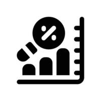quantitative research glyph icon. Strong and solid icon for websites, mobile interfaces, presentations, and visual branding. High quality and easy to edit. vector