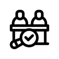 competitive analysis line icon. Clean and minimalist icon for websites, mobile apps, presentations, and logos. Fully scalable and customizable for any project. vector