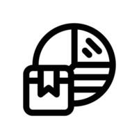 market share line icon. Clean and minimalist icon for websites, mobile apps, presentations, and logos. Fully scalable and customizable for any project. vector