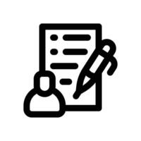 survey line icon. Clean and minimalist icon for websites, mobile apps, presentations, and logos. Fully scalable and customizable for any project. vector