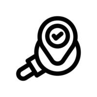 location analysis line icon. Clean and minimalist icon for websites, mobile apps, presentations, and logos. Fully scalable and customizable for any project. vector