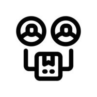segmentation line icon. Clean and minimalist icon for websites, mobile apps, presentations, and logos. Fully scalable and customizable for any project. vector
