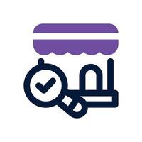 sales analysis dual tone icon. Sleek and modern icon for websites, mobile apps, marketing materials, and corporate design. Fully scalable and ready to use. vector