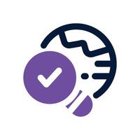 global research dual tone icon. Sleek and modern icon for websites, mobile apps, marketing materials, and corporate design. Fully scalable and ready to use. vector