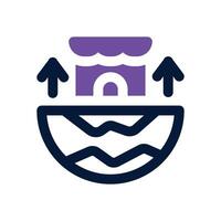 emerging market dual tone icon. Sleek and modern icon for websites, mobile apps, marketing materials, and corporate design. Fully scalable and ready to use. vector