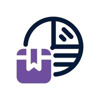 market share dual tone icon. Sleek and modern icon for websites, mobile apps, marketing materials, and corporate design. Fully scalable and ready to use. vector