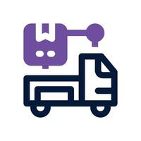 supply chain dual tone icon. Sleek and modern icon for websites, mobile apps, marketing materials, and corporate design. Fully scalable and ready to use. vector