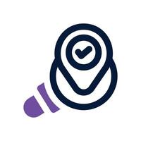 location analysis dual tone icon. Sleek and modern icon for websites, mobile apps, marketing materials, and corporate design. Fully scalable and ready to use. vector