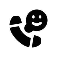 phone call glyph icon. Strong and solid icon for websites, mobile interfaces, presentations, and visual branding. High quality and easy to edit. vector