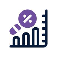 quantitative research dual tone icon. Sleek and modern icon for websites, mobile apps, marketing materials, and corporate design. Fully scalable and ready to use. vector