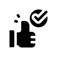 appreciation glyph icon. Strong and solid icon for websites, mobile interfaces, presentations, and visual branding. High quality and easy to edit. vector