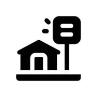 real estate glyph icon. Strong and solid icon for websites, mobile interfaces, presentations, and visual branding. High quality and easy to edit. vector