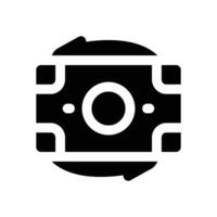 return on investment glyph icon. Strong and solid icon for websites, mobile interfaces, presentations, and visual branding. High quality and easy to edit. vector