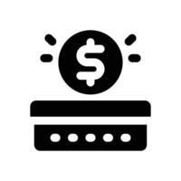 donation glyph icon. Strong and solid icon for websites, mobile interfaces, presentations, and visual branding. High quality and easy to edit. vector