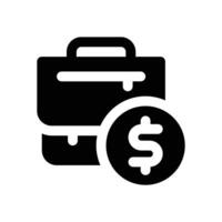 suitcase glyph icon. Strong and solid icon for websites, mobile interfaces, presentations, and visual branding. High quality and easy to edit. vector