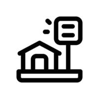real estate line icon. Clean and minimalist icon for websites, mobile apps, presentations, and logos. Fully scalable and customizable for any project. vector