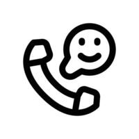 phone call line icon. Clean and minimalist icon for websites, mobile apps, presentations, and logos. Fully scalable and customizable for any project. vector