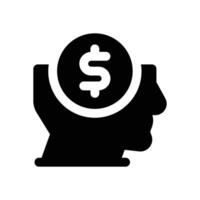 mind glyph icon. Strong and solid icon for websites, mobile interfaces, presentations, and visual branding. High quality and easy to edit. vector