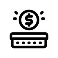 donation line icon. Clean and minimalist icon for websites, mobile apps, presentations, and logos. Fully scalable and customizable for any project. vector