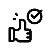 appreciation line icon. Clean and minimalist icon for websites, mobile apps, presentations, and logos. Fully scalable and customizable for any project. vector